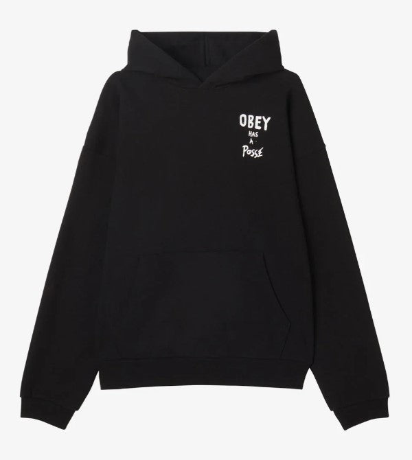 Obey POSSE EXTRA HEAVY PULLOVER BLACK