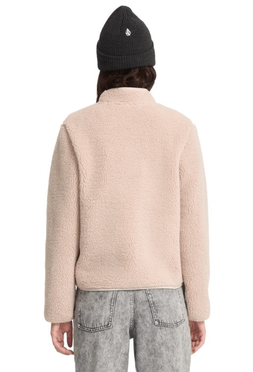 Volcom Wuzer Fuzzar Sherpa Sweatshirt- Khakiest