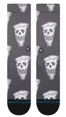 Stance PIZZA FACE CREW SOCKEN White/Black