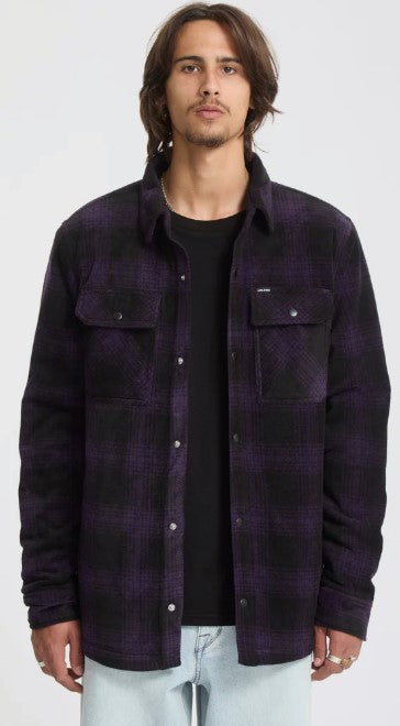 Volcom BOWERED FLEECE OVER-SHIRT - Dark Purple