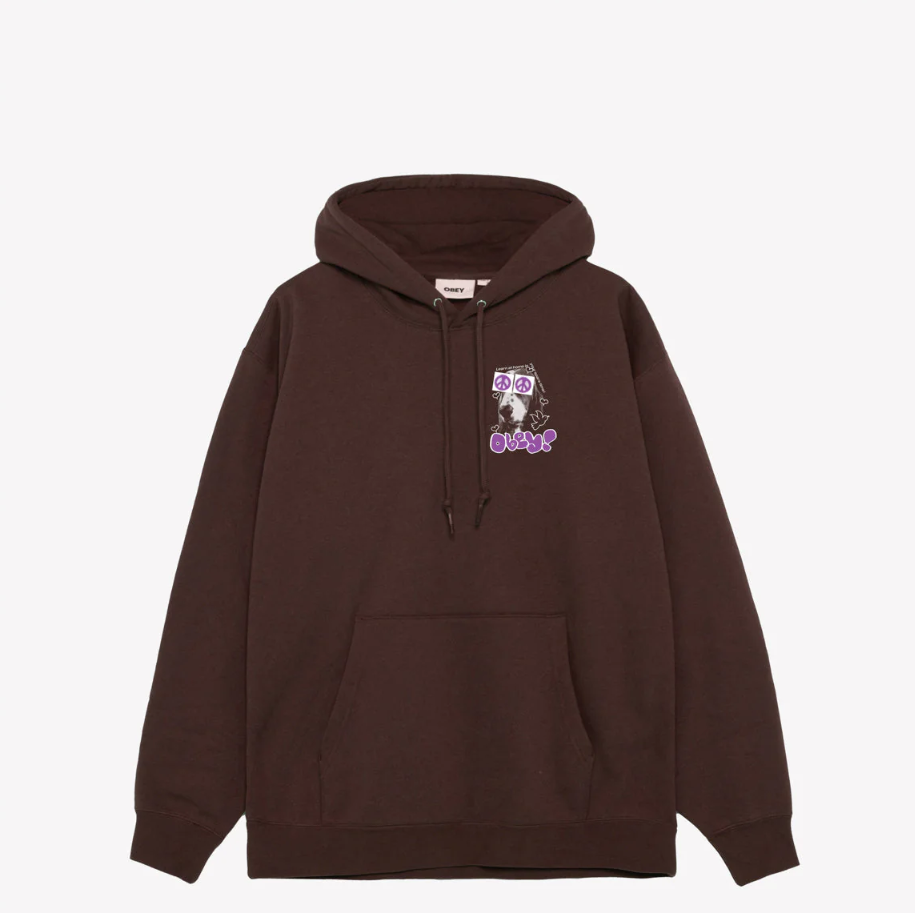 Obey PEACE EYES HEAVYWEIGHT PULLOVER Java Brown