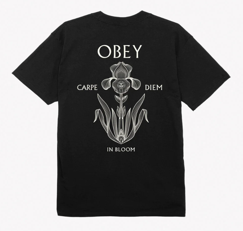 Obey Iris in Bloom Classic T-Shirt - Black