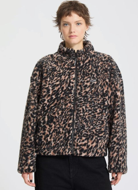 Volcom Wylding Out Zip Sherpa - Animal Print