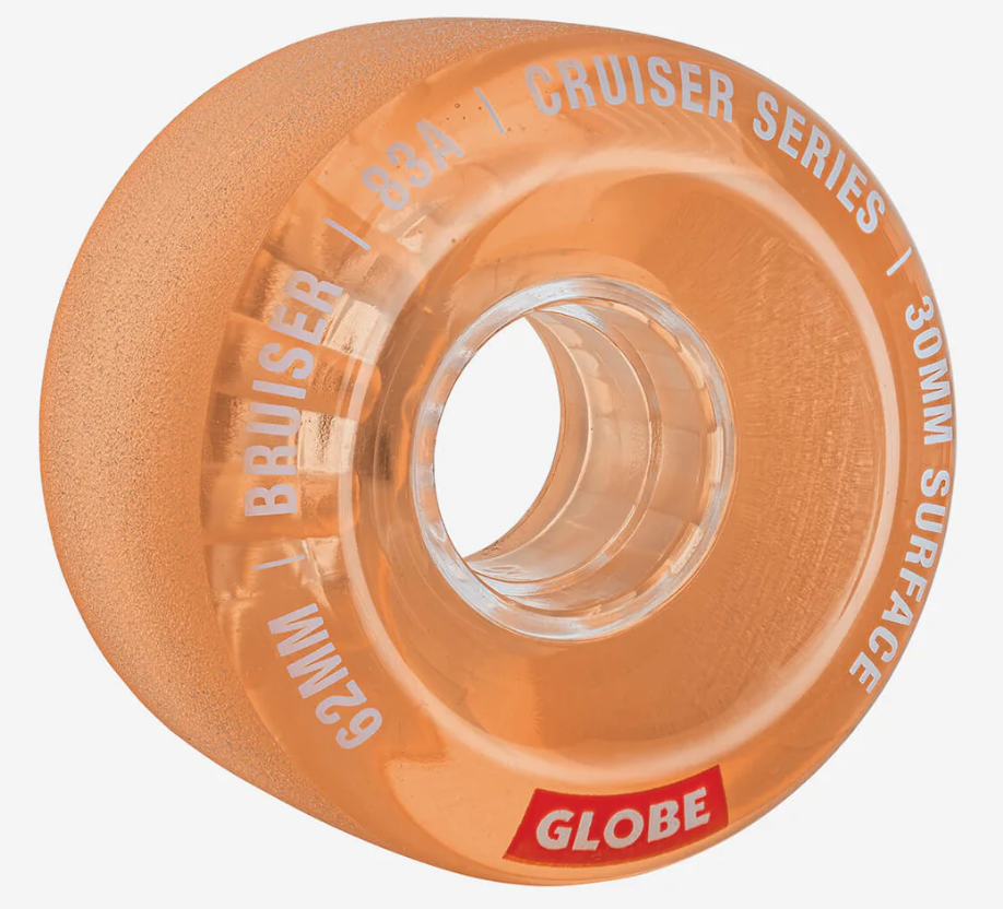 Globe Bruiser Cruiser Skateboard Wheel 62mm - Clear Coral
