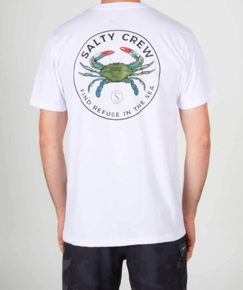 Salty Crew Blue Crabber Premium T-Shirt - White