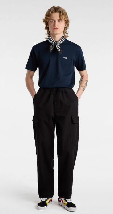 Vans LEFT CHEST LOGO T-SHIRT - Navy / White