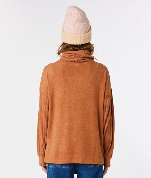 Ripcurl Cosy Roll Neck II Fleece mit Rollkragen - Light Brown