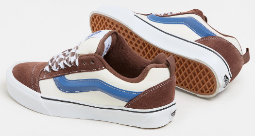 Vans Knu Skool Shoe - Mega Checker Potting Soil