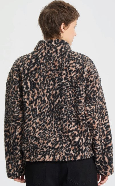 Volcom Wylding Out Zip Sherpa - Animal Print