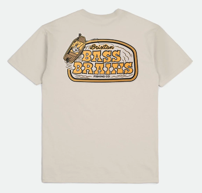 Brixton BASS BRAINS BOAT S/S STANDARD T-SHIRT - Cream