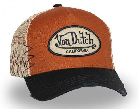 Von Dutch Trucker Cap - UESD 07 Orange Navy Beige