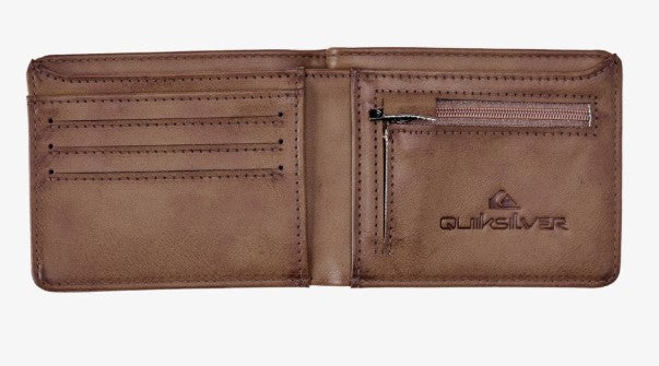 Quicksilver Slim Rays - Zweifach faltbares Portemonnaie Braun