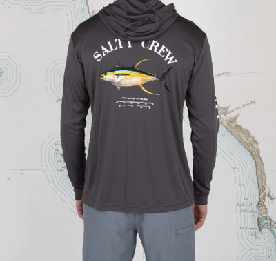 Salty Crew Ahi Mount Sun Shirt Longsleeve - Charcoal