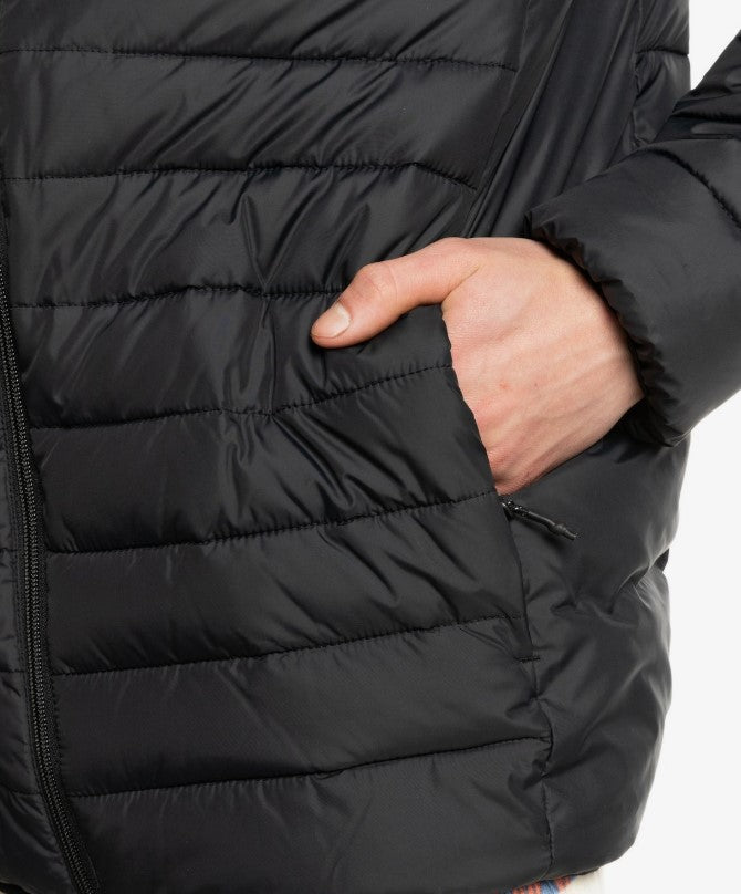 Quicksilver Scaly Daunenjacke mit Kapuze - Schwarz