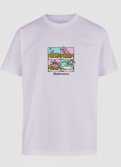 Cleptomanicx Boxy Stealy Gull T-Shirt - Lavender