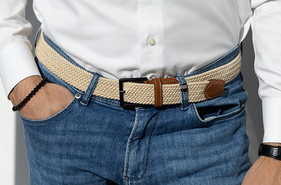 Garzini Braided Belts - Beige