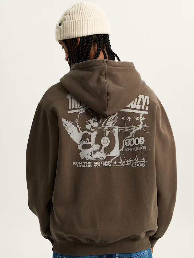 Vans Earthbound Loose Zip Hood - Coal/Brown