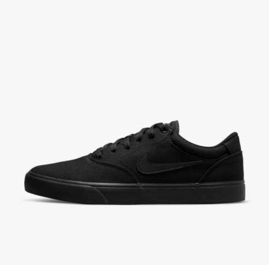 Nike SB 3494 Chron 2  Canvas Shoe - Black / Black 002