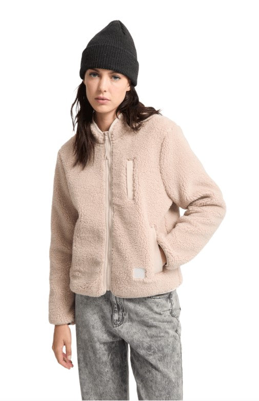 Volcom Wuzer Fuzzar Sherpa Sweatshirt- Khakiest