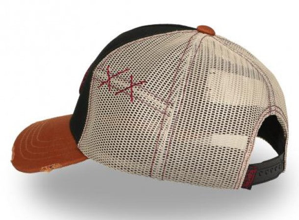 Von Dutch Trucker Twill  Cap - UESD 09 Schwarz Beige Orange
