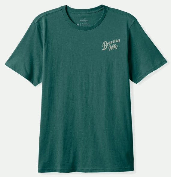 Brixton Rothwell – Tailliertes T-Shirt mit kurzen Ärmeln - NGTSG Grün