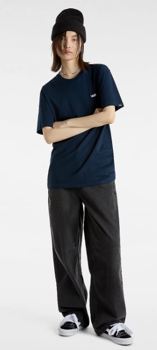 Vans LEFT CHEST LOGO T-SHIRT - Navy / White