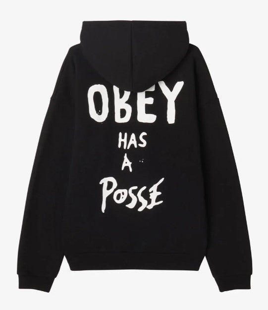 Obey POSSE EXTRA HEAVY PULLOVER BLACK