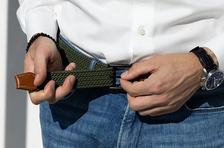 Garzini Braided Belts - Green