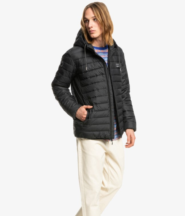 Quicksilver Scaly Daunenjacke mit Kapuze - Schwarz