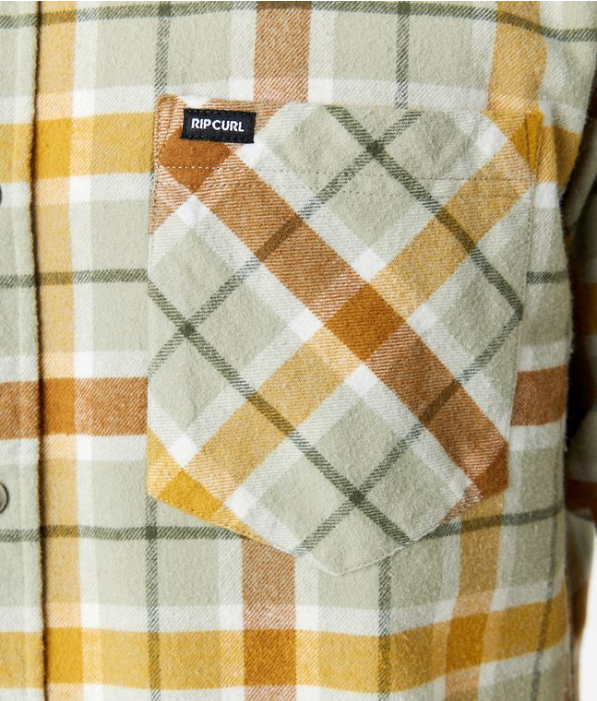 RipCurl Checked In Flannel Hemd - Sage