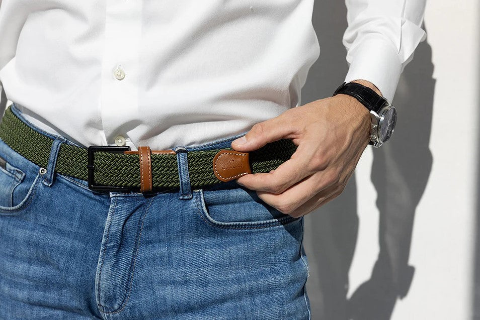 Garzini Braided Belts - Green