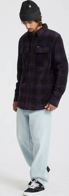 Volcom BOWERED FLEECE OVER-SHIRT - Dark Purple