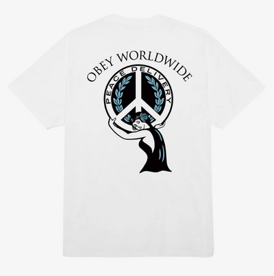 Obey PEACE DELIVERY CLASSIC T-SHIRT - White