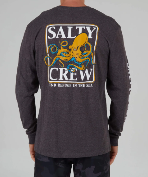 Salty Crew Ink Slinger Standart Longsleeve T-Shirt - Charcoal Heather