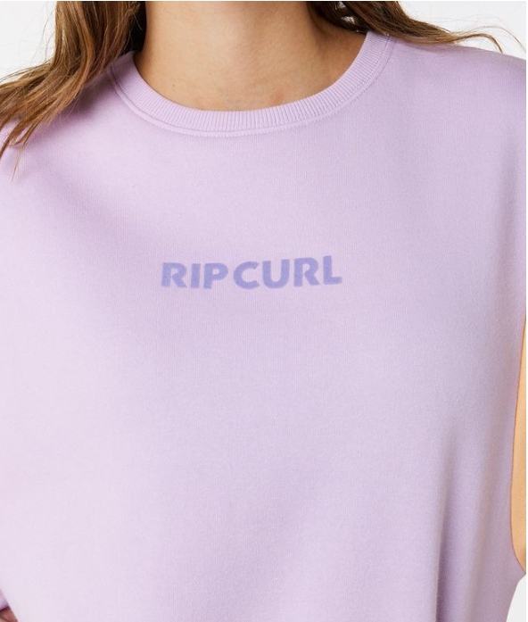RipCurl Wavy Print Sleeves Crew Neck - Lilac