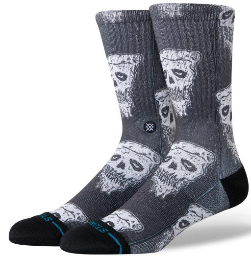 Stance PIZZA FACE CREW SOCKEN White/Black