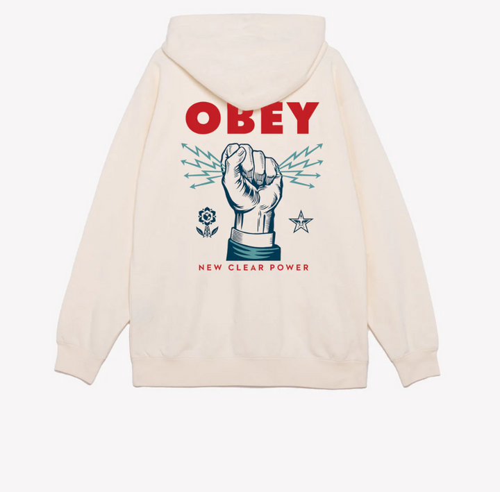 Obey NEW CLEAR POWER HEAVYWEIGHT PULLOVER Unbleached