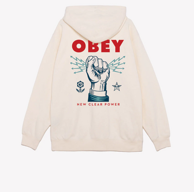 Obey NEW CLEAR POWER HEAVYWEIGHT PULLOVER Unbleached