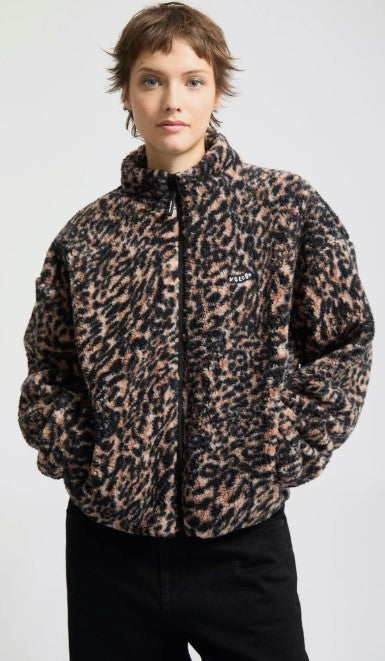 Volcom Wylding Out Zip Sherpa - Animal Print