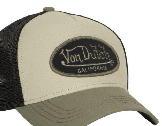 Von Dutch Trucker Cap - Terry 11 Dunkel Olive Schwarz