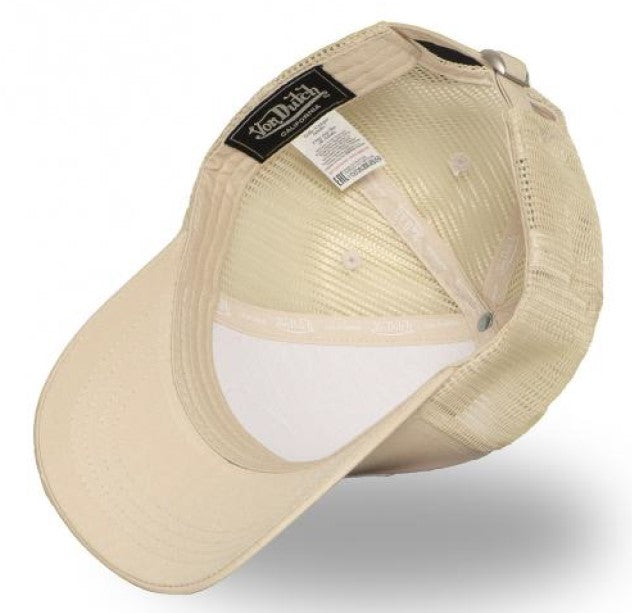 Von Dutch Baseball Cap - Beige / Cream LOF B35