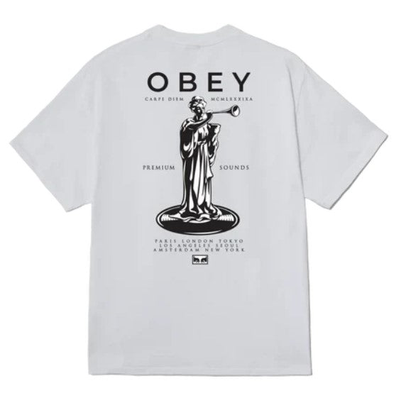 Obey PREMIUM SOUNDS CLASSIC T-SHIRT - WHITE