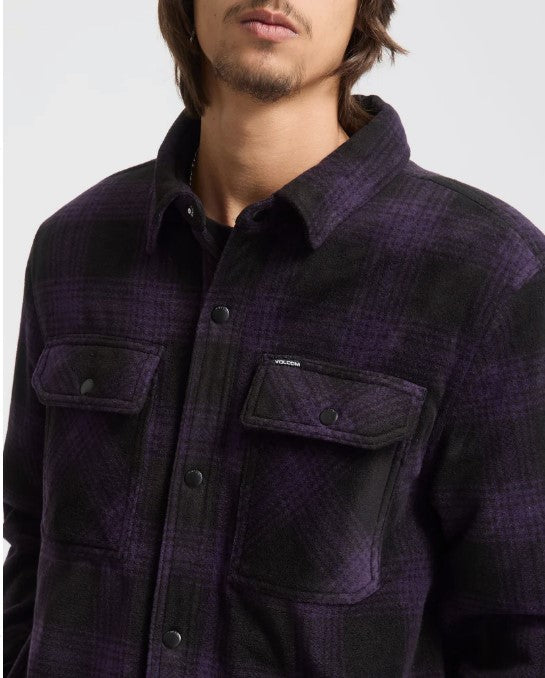 Volcom BOWERED FLEECE OVER-SHIRT - Dark Purple
