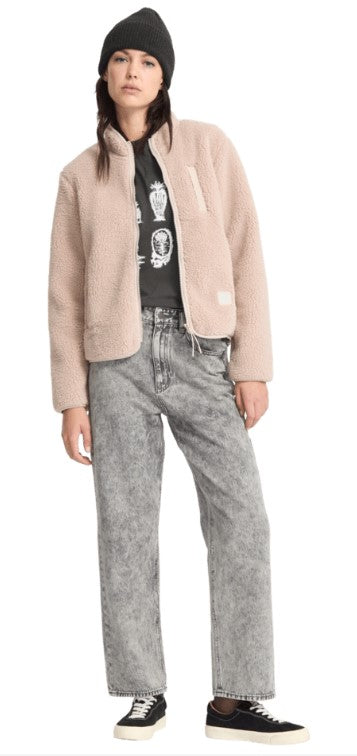 Volcom Wuzer Fuzzar Sherpa Sweatshirt- Khakiest