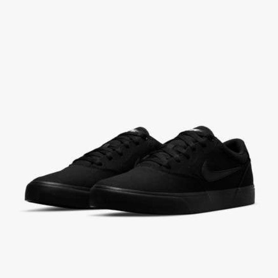 Nike SB 3494 Chron 2  Canvas Shoe - Black / Black 002