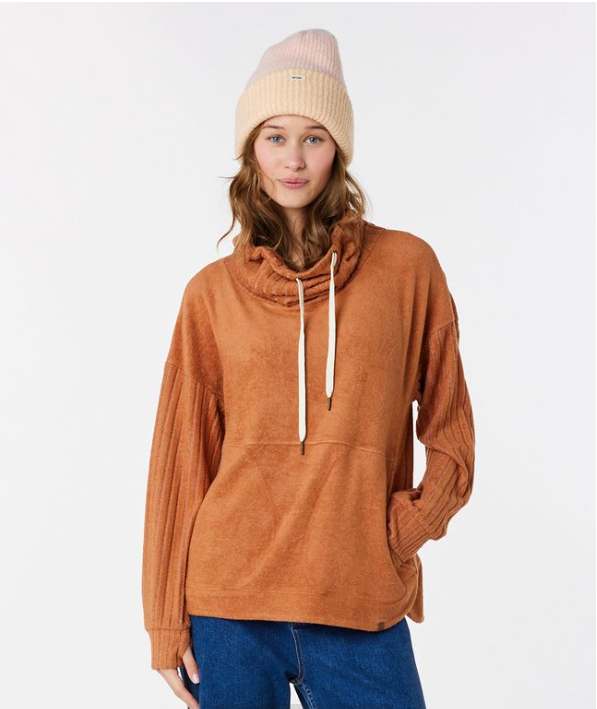 Ripcurl Cosy Roll Neck II Fleece mit Rollkragen - Light Brown