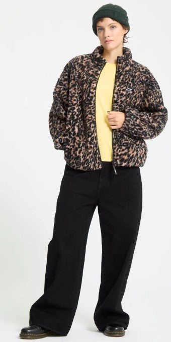 Volcom Wylding Out Zip Sherpa - Animal Print