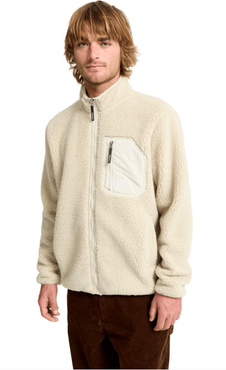 Volcom MUZZER FUZZAR ZIP SHERPA SWEATSHIRT - Stone