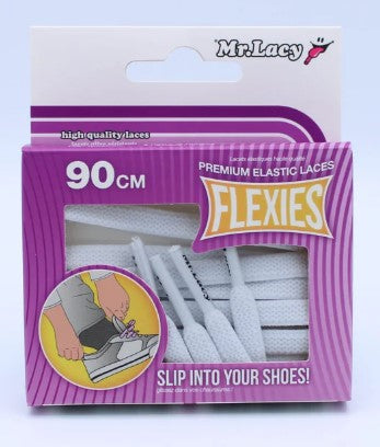 Mr. Lacy Flexies 110cm Laces - White