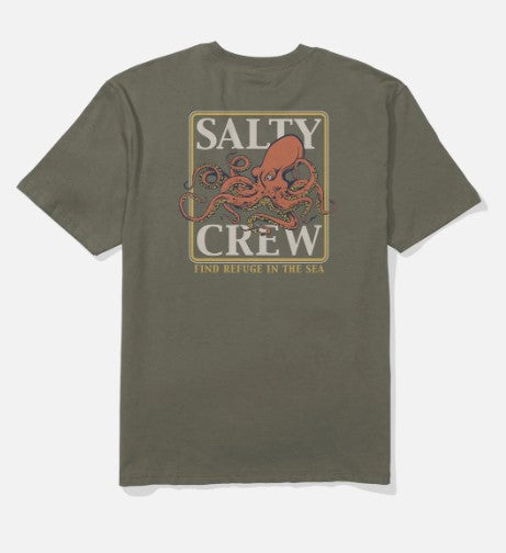 Salty Crew Ink Slinger Standard T-Shirt - Dusty Olive